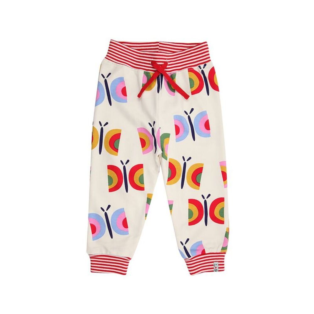 Colorful Butterfly Print Kids Casual Pants